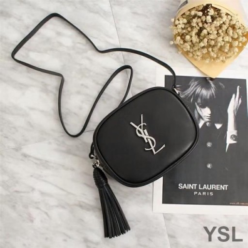 Yves Saint Laurent Blogger Bag In Leather Black/Silver