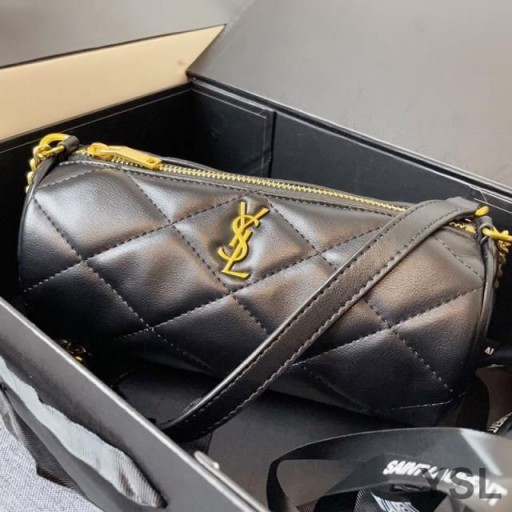 Yves Saint Laurent Mini Sade Tube Bag In Quilted Lambskin Black