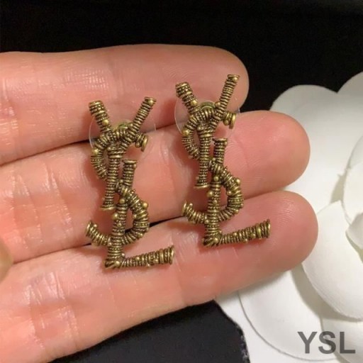 Yves Saint Laurent Opyum Earrings In Berber Metal Gold