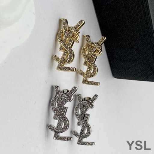 Yves Saint Laurent Opyum Earrings In Metal and Crystal