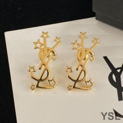 Yves Saint Laurent Opyum Earrings In Stars Metal Gold