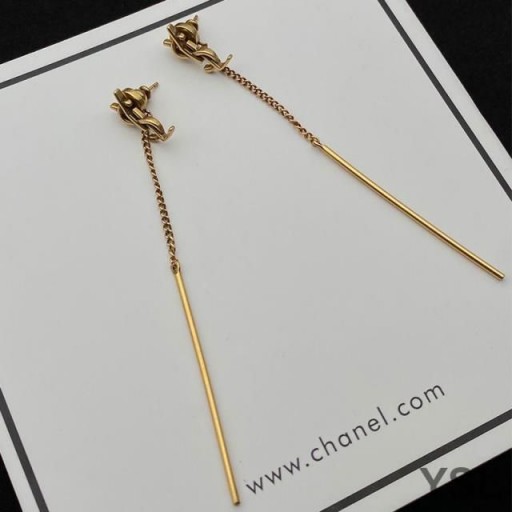 Yves Saint Laurent Opyum Threader Earrings In Metal Gold