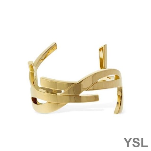 Yves Saint Laurent Opyum Twist Cuff Bracelet In Metal Gold