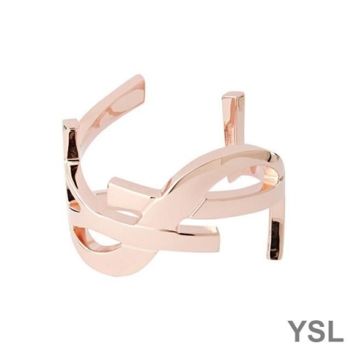 Yves Saint Laurent Opyum Twist Cuff Bracelet In Metal Rose Gold