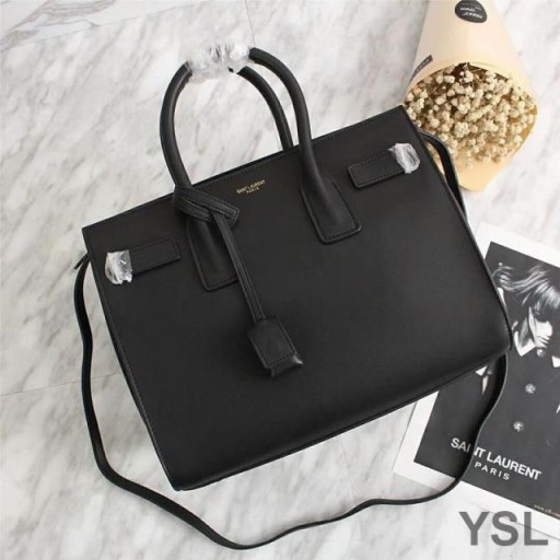 Yves Saint Laurent Small Sac De Jour Bag In Leather Black