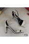 Yves Saint Laurent Amber Sandals In Smooth Leather Beige