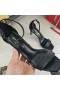 Yves Saint Laurent Amber Sandals In Smooth Leather Black