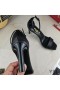 Yves Saint Laurent Amber Sandals In Smooth Leather Black