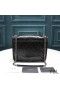 Yves Saint Laurent Baby Niki Chain Bag In Crinkled And Quilted Leather Black/Silver