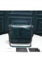 Yves Saint Laurent Baby Niki Chain Bag In Crinkled And Quilted Leather Green/Silver