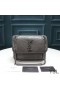 Yves Saint Laurent Baby Niki Chain Bag In Crinkled And Quilted Leather Grey/Silver