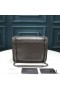 Yves Saint Laurent Baby Niki Chain Bag In Crinkled And Quilted Leather Grey/Silver