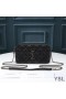 Yves Saint Laurent Becky Double-Zip Pouch In Diamond-Quilted Lambskin Black/Silver