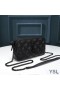 Yves Saint Laurent Becky Double-Zip Pouch In Diamond-Quilted Lambskin Black
