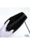 Yves Saint Laurent Becky Double-Zip Pouch In Diamond-Quilted Lambskin Black