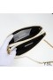 Yves Saint Laurent Becky Double-Zip Pouch In Diamond-Quilted Lambskin White/Gold