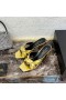 Yves Saint Laurent Bianca Heeled Slides In Smooth Leather Gold