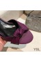 Yves Saint Laurent Bianca Slides In Smooth Leather Purple