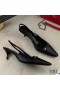 Yves Saint Laurent Blade Slingback Pumps In Smooth Leather Black