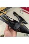 Yves Saint Laurent Blade Slingback Pumps In Smooth Leather Black