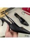 Yves Saint Laurent Blade Slingback Pumps In Smooth Leather Black