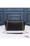 Yves Saint Laurent Calypso Bag In Plunged Lambskin Black/Gold