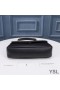 Yves Saint Laurent Calypso Bag In Plunged Lambskin Black/Gold