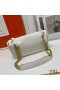 Yves Saint Laurent Calypso Bag In Plunged Lambskin White/Gold