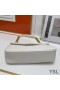 Yves Saint Laurent Calypso Bag In Plunged Lambskin White/Gold
