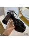 Yves Saint Laurent Candy Platform Sandals In Patent Leather Black