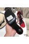 Yves Saint Laurent Cassandra 100 Sandals In Patent Leather with Black Logo Red