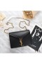 Yves Saint Laurent Cassandra Clasp Bag In Smooth Leather Black/Gold