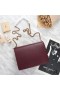 Yves Saint Laurent Cassandra Clasp Bag In Smooth Leather Burgundy/Gold