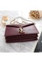 Yves Saint Laurent Cassandra Clasp Bag In Smooth Leather Burgundy/Gold