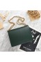 Yves Saint Laurent Cassandra Clasp Bag In Smooth Leather Green/Gold