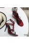Yves Saint Laurent Cassandra Sandals In Patent Leather Red