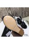 Yves Saint Laurent Cassandra Wedge Espadrilles In Leather Black