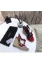 Yves Saint Laurent Cassandra Wedge Espadrilles In Leather Red