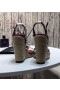 Yves Saint Laurent Cassandra Wedge Espadrilles In Leather Red