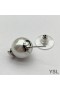 Yves Saint Laurent Cassandre Pearl Earrings In Metal Silver