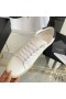 Yves Saint Laurent Court Classic Sneakers In Embroidered Leather with Gold Logo White/Black