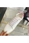 Yves Saint Laurent Court Classic Sneakers In Embroidered Leather with Rose Logo White/Rose