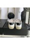 Yves Saint Laurent Court Classic Sneakers In Embroidered Leather with Silver Logo White/Black