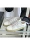 Yves Saint Laurent Court Classic Sneakers In Embroidered Leather with Silver Logo White/Silver