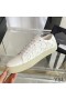 Yves Saint Laurent Court Classic Sneakers In Stars Embroidered Leather White