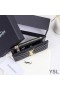 Yves Saint Laurent Fragments Zipped Bifold Wallet In Grained Matelasse Leather Black/Gold