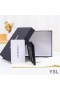 Yves Saint Laurent Fragments Zipped Card Case In Grained Matelasse Leather Black