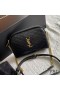 Yves Saint Laurent Gaby Zipped Pouch In Quilted Lambskin Black
