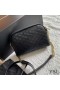 Yves Saint Laurent Gaby Zipped Pouch In Quilted Lambskin Black