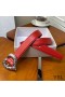 Yves Saint Laurent Heart Belt In Nappa Leather Red/Silver